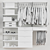 Wall-mounted Wardrobe Organizer System 3D model small image 2