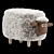 Kids Sheep Pouf Oliwia II 3D model small image 3