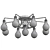 Modern Chandelier Fixture Alonzo 3983 3D model small image 2