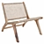 Rustic Teak Armchair: Beida Replica 3D model small image 5