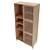 Solid Oak & Metal Shelf 3D model small image 3