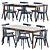 Modern Patch Table Chair Set 3D model small image 1