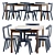 Modern Patch Table Chair Set 3D model small image 4