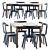 Modern Patch Table Chair Set 3D model small image 6