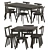 Modern Patch Table Chair Set 3D model small image 7