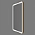 Gold Brass Rectangle Mirror with Front-Lit, 50x100cm 3D model small image 3