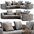 Modern Flexform Lario Sofa Design 3D model small image 1
