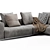 Modern Flexform Lario Sofa Design 3D model small image 2