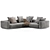 Modern Flexform Lario Sofa Design 3D model small image 3