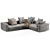Modern Flexform Lario Sofa Design 3D model small image 5