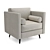 Convertible Armchair Steven 3D model small image 1