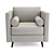 Convertible Armchair Steven 3D model small image 2