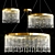 Elegant Crystal Metal Chandelier Collection 3D model small image 1