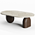 Geometric Wood & Stone Table 3D model small image 2