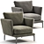 Modern Leather Armchair Atoll 3D model small image 3