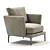 Modern Leather Armchair Atoll 3D model small image 4