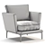 Modern Leather Armchair Atoll 3D model small image 5