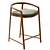 Solid Teak Barstool 3D Model 3D model small image 1