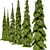 Cascade White Spruce Trio 3D model small image 2