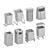 Simple Outdoor Trash Bins 8 3D model small image 4