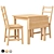 Nordviken Dining Set Black Modern 3D model small image 3