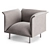 Modern Comfort Arc Lounge Chair 3D model small image 1