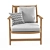 Roda Levante Modern Armchair 3D model small image 8