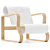 Minimalist Paimio 41 Armchair 3Colors 3D model small image 1
