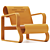 Minimalist Paimio 41 Armchair 3Colors 3D model small image 3