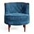 Midcentury-Inspired Bixby Lounge Chair 3D model small image 2