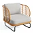 Modernist Rattan Chair Elegant Design 3D model small image 1