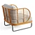 Modernist Rattan Chair Elegant Design 3D model small image 2