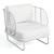 Modernist Rattan Chair Elegant Design 3D model small image 6