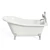 Vintage Freestanding Bath with Classic Mixer 3D model small image 2