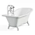 Vintage Freestanding Bath with Classic Mixer 3D model small image 6