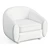 Retro Geometric Cutout Armchair 3D model small image 6