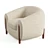 /Modern Upholstered Armchair with Slim Legs 3D model small image 4