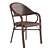 Rattan Patio Cafe Garden Chair 3D model small image 1