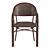 Rattan Patio Cafe Garden Chair 3D model small image 2