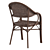 Rattan Patio Cafe Garden Chair 3D model small image 3