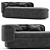 Contemporary Left Arm Chaise Sofa 3D model small image 1