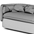 Contemporary Left Arm Chaise Sofa 3D model small image 4