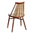 Rustic Acacia Dining Chair 3D model small image 3