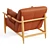 Luxury Leather Armchair - Cozy Chic Essentials 3D model small image 3