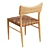 Saddle Leather Oak Dining Chair 3D model small image 3