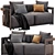 Elegant Meridiani Claud Sofa Model 3D model small image 1