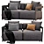 Elegant Meridiani Claud Sofa Model 3D model small image 3