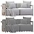 Elegant Meridiani Claud Sofa Model 3D model small image 4