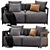 Elegant Meridiani Claud Sofa Model 3D model small image 5