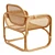 Modern Rattan Lounge Chair 3D model small image 2